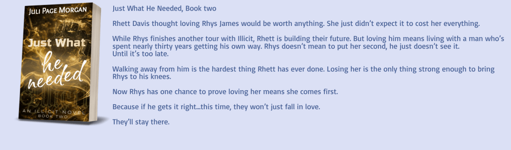 Just What He Needed, Book Two of The Illicit Series by Juli Page Morgan